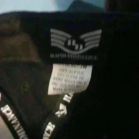 Rapid dominance SWAT hat baseball cap black white hook and loop closure - Picture 4 of 4